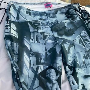 Edikted flare side lace up pants